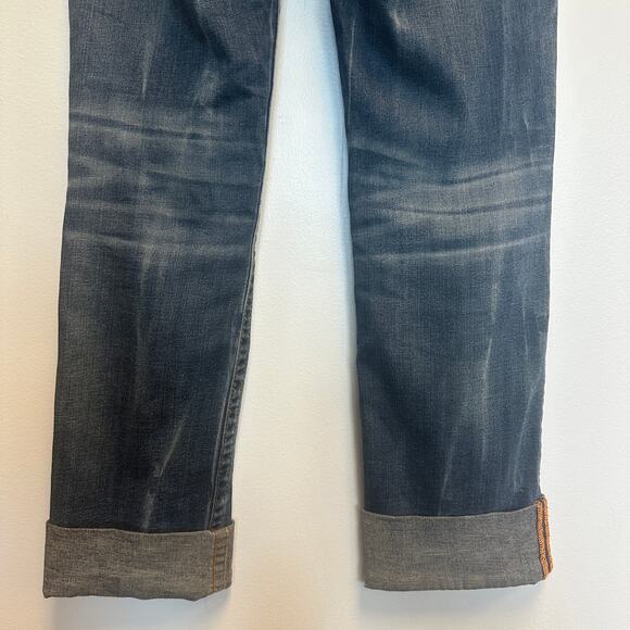 True Religion Low-Rise Straight Jeans Distressed Dirty Wash Grunge Thrashed Edgy - Picture 7 of 11